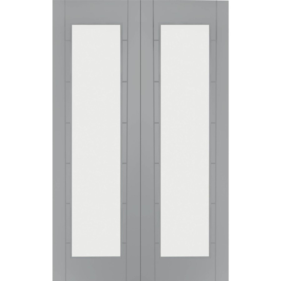 Palermo 1 Light Pair with Clear Glass - White Primed, 1981 x 1168 x 40 mm