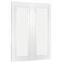 Palermo 1 Light Pair with Clear Glass - White Primed, 1981 x 1524 x 40 mm