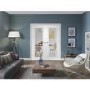 Palermo 1 Light Pair with Clear Glass - White Primed, 1981 x 1524 x 40 mm