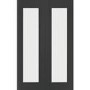 Palermo 1 Light Pair with Clear Glass - White Primed, 1981 x 1524 x 40 mm