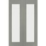 Palermo 1 Light Pair with Clear Glass - White Primed, 1981 x 1524 x 40 mm