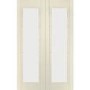 Palermo 1 Light Pair with Clear Glass - White Primed, 1981 x 1524 x 40 mm