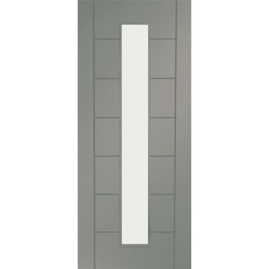 Palermo 1 Light Internal White Primed Door with Clear Glass - White Primed, 2040 x 626 x 40 mm
