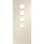 Palermo Internal White Primed Door with Obscure Glass - White Primed, 1981 x 838 x 35 mm
