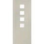 Palermo Internal White Primed Door with Obscure Glass - White Primed, 1981 x 838 x 35 mm