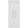 Internal White Primed Pesaro with Clear Glass - White Primed, 2040 x 726 x 40 mm