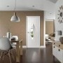 Internal White Primed Pesaro with Clear Glass - White Primed, 2040 x 726 x 40 mm