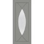 Internal White Primed Pesaro with Clear Glass - White Primed, 2040 x 726 x 40 mm