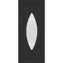 Internal White Primed Pesaro with Clear Glass - White Primed, 2040 x 926 x 40 mm