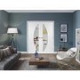 Internal White Primed Salerno Door Pair with Clear Glass - White Primed, 1981 x 1220 x 40 mm