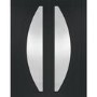 Internal White Primed Salerno Door Pair with Clear Glass - White Primed, 1981 x 1220 x 40 mm