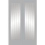 Internal White Primed Suffolk 1L Pair (Clear Etched Glass) - White Primed, 1981 x 1524 x 40 mm