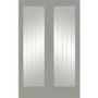 Internal White Primed Suffolk 1L Pair (Clear Etched Glass) - White Primed, 1981 x 1524 x 40 mm