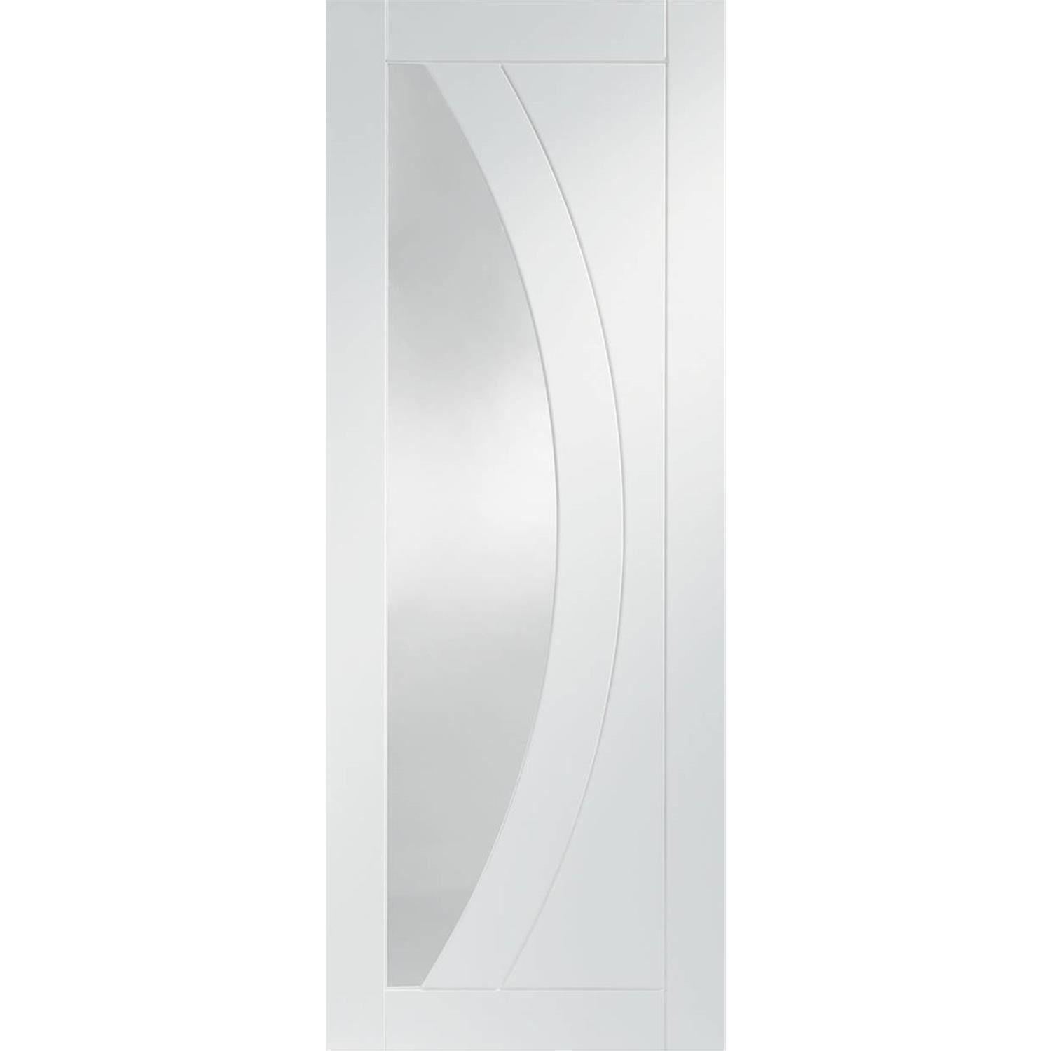 Xl Joinery White Internal Primed Glazed Door With Clear Glass - 1981 X 838 X 35Mm - Salerno