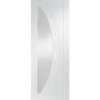Internal White Primed Salerno with Clear Glass - White Primed, 2040 x 726 x 40 mm