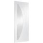 Internal White Primed Salerno with Clear Glass - White Primed, 2040 x 726 x 40 mm