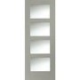 Shaker 4 Light Internal White Primed Door with Clear Glass - White Primed, 1981 x 762 x 35 mm