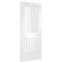 Internal White Primed Suffolk 1L with Clear Glass Fire Door - White Primed, 1981 x 762 x 44 mm
