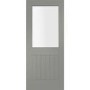 Internal White Primed Suffolk 1L with Clear Glass Fire Door - White Primed, 1981 x 762 x 44 mm