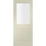 Internal White Primed Suffolk 1L with Clear Glass Fire Door - White Primed, 1981 x 762 x 44 mm