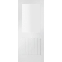 Internal White Primed Suffolk with Clear Glass - White Primed, 1981 x 762 x 35 mm