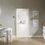 Internal White Primed Suffolk with Clear Glass - White Primed, 1981 x 762 x 35 mm