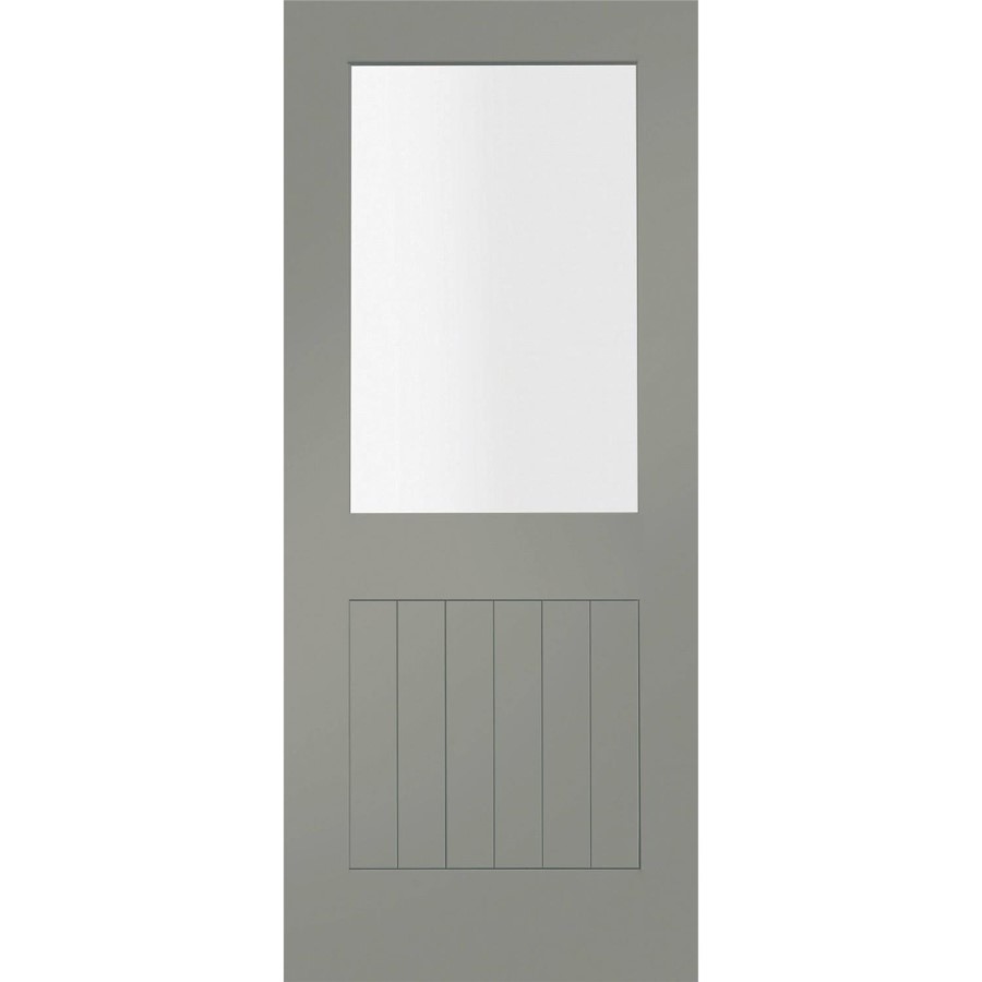 Internal White Primed Suffolk with Clear Glass - White Primed, 1981 x 762 x 35 mm