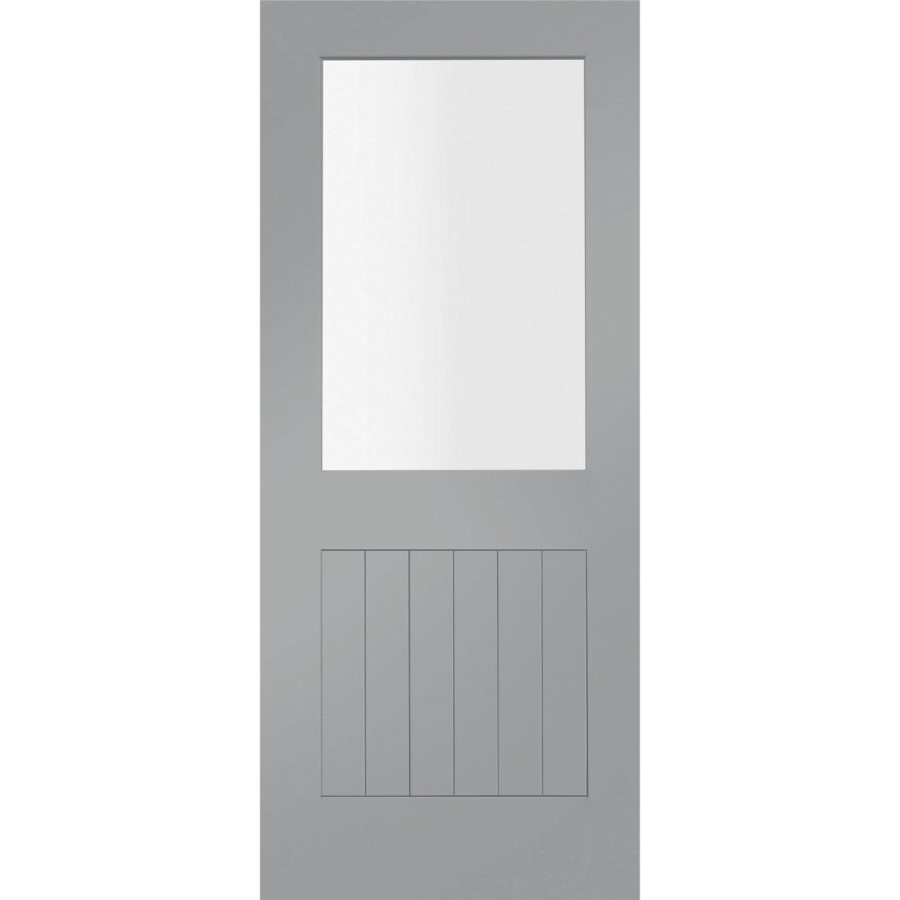 Internal White Primed Suffolk with Clear Glass - White Primed, 1981 x 762 x 35 mm