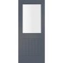 Internal White Primed Suffolk with Clear Glass - White Primed, 2040 x 626 x 40 mm
