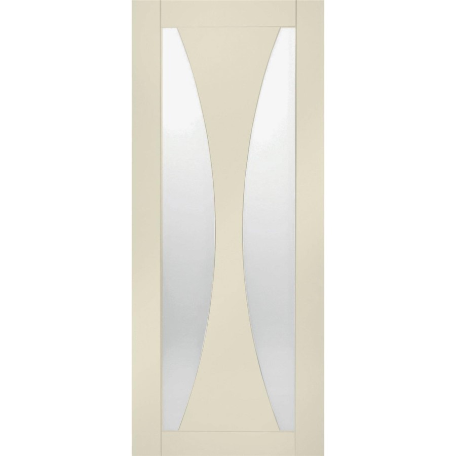 Internal White Primed Verona with Clear Glass - White Primed, 1981 x 686 x 35 mm