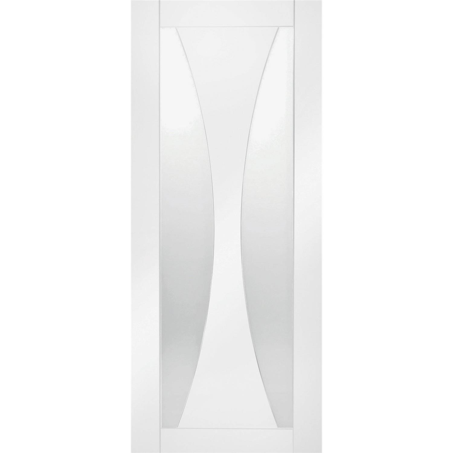 Xl Joinery White Internal Primed Glazed Door With Clear Glass - 2040 X 726 X 40Mm - Verona