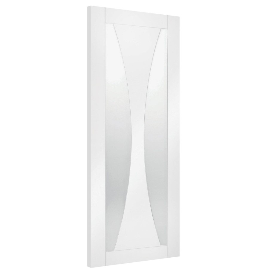 Internal White Primed Verona with Clear Glass - White Primed, 2040 x 726 x 40 mm