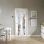 Internal White Primed Verona with Clear Glass - White Primed, 2040 x 726 x 40 mm