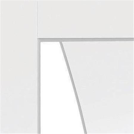 Internal White Primed Verona with Clear Glass - White Primed, 2040 x 726 x 40 mm