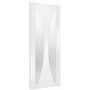 Internal White Primed Verona with Clear Glass - White Primed, 2040 x 926 x 40 mm