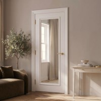Internal White Primed Fully-Glazed Door with Clear Bevelled Glass - 1981 x 762 x 35mm - Wellington - XL Joinery