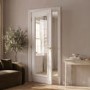 Internal White Primed Fully-Glazed Door with Clear Bevelled Glass - 1981 x 762 x 35mm - Wellington - XL Joinery