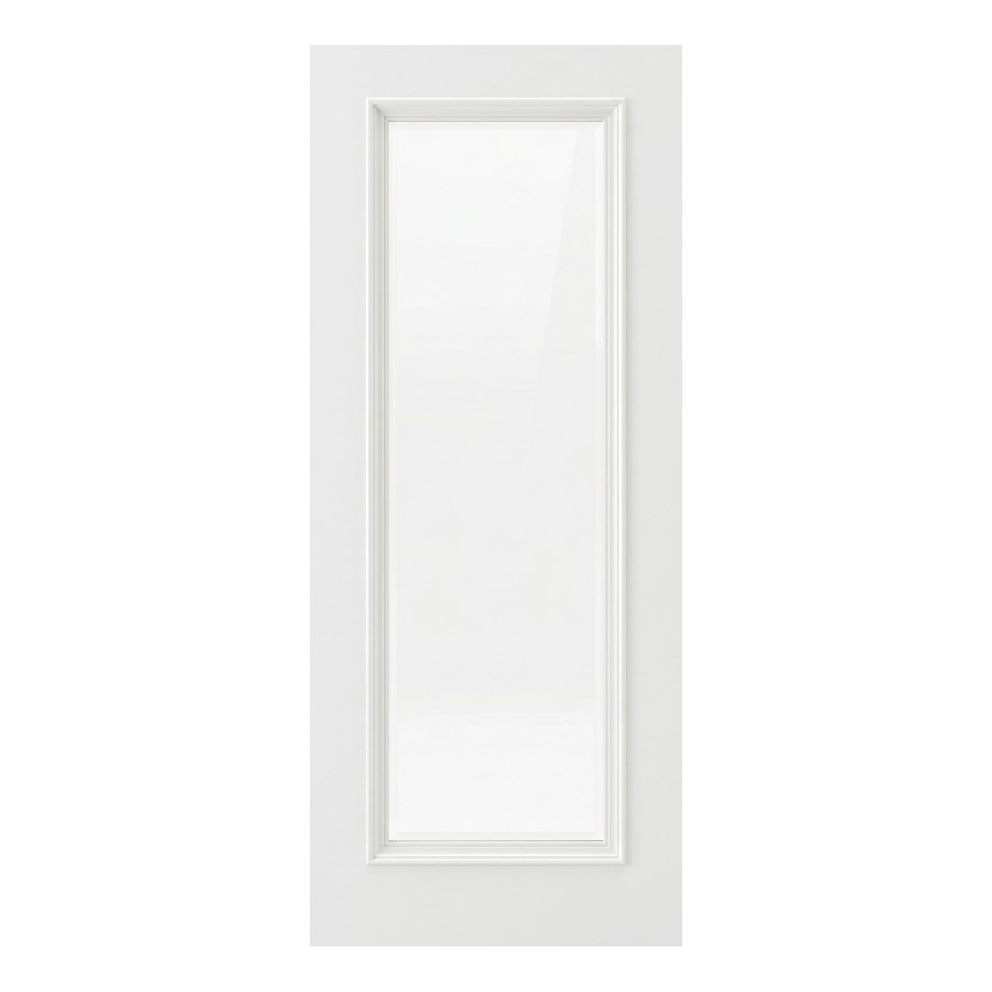 Internal White Primed Fully-Glazed Door with Clear Bevelled Glass - 1981 x 762 x 35mm - Wellington - XL Joinery