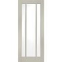 Internal White Primed Worcester Door with Clear Glass Fire Door - 1981 x 686 x 44mm (27"), White Primed