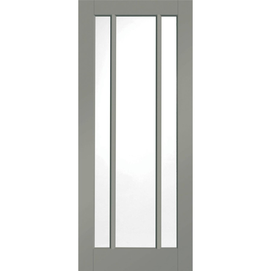 Internal White Primed Worcester Door with Clear Glass - White Primed, 1981 x 686 x 35 mm