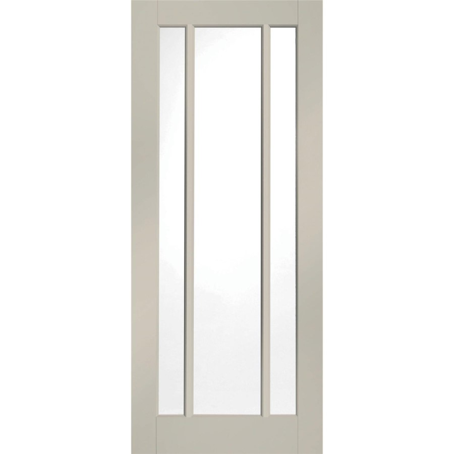 Internal White Primed Worcester Door with Clear Glass - White Primed, 1981 x 686 x 35 mm