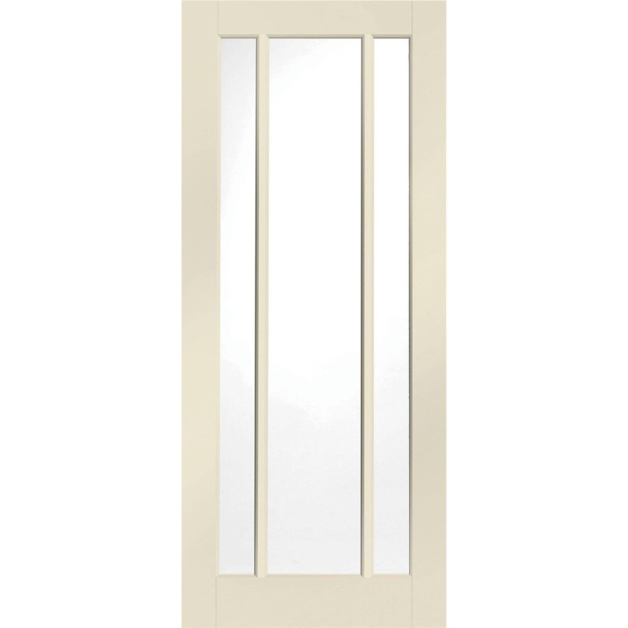 Internal White Primed Worcester Door with Clear Glass - White Primed, 1981 x 686 x 35 mm