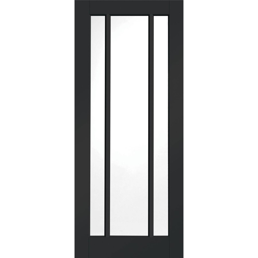 Internal White Primed Worcester Door with Clear Glass - White Primed, 1981 x 686 x 35 mm