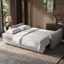 4 Seater King Size Pull-Out Sofa Bed with Storage in Beige Chenille - Grayson