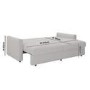 4 Seater King Size Pull-Out Sofa Bed with Storage in Beige Chenille - Grayson