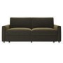 4 Seater King Size Pull-Out Sofa Bed with Storage in Khaki Green Chenille - Grayson