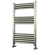 Accuro Korle Champagne Towel Radiator Brushed Aluminium - 700 x 500mm