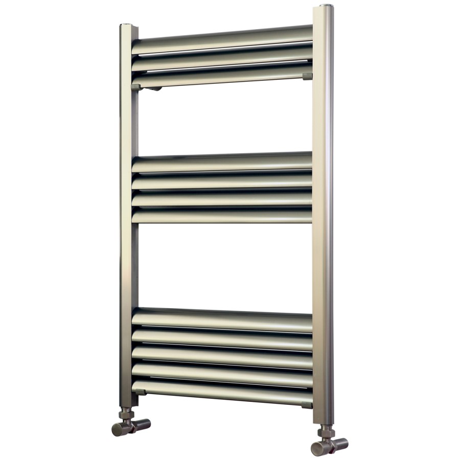 Accuro Korle Champagne Towel Radiator Brushed Aluminium - 700 x 500mm
