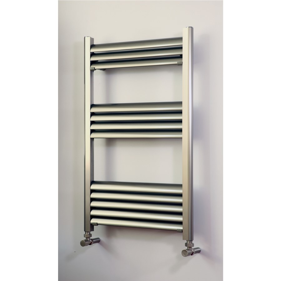 Accuro Korle Champagne Towel Radiator Brushed Aluminium - 700 x 500mm
