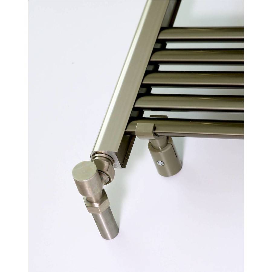 Accuro Korle Champagne Towel Radiator Brushed Aluminium - 700 x 500mm